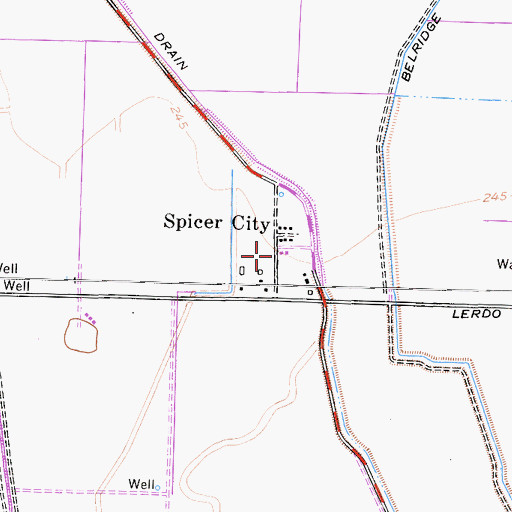Topographic Map of Spicer City, CA