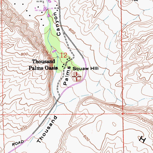 Topographic Map of Squaw Hill, CA