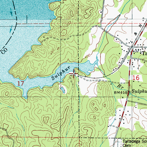 Topographic Map of Ida (historical), AL