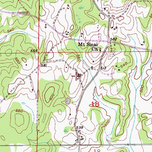 Topographic Map of Kitson (historical), AL
