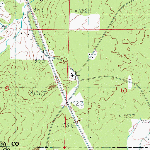 Topographic Map of Oto Post Office (historical), AL