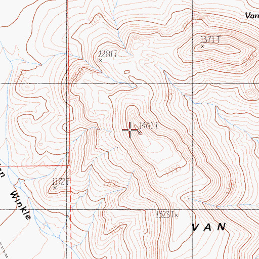 Topographic Map of Van Winkle Mountain, CA