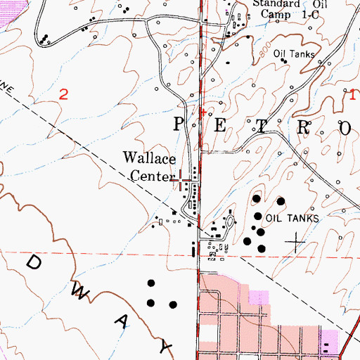 Topographic Map of Wallace Center, CA