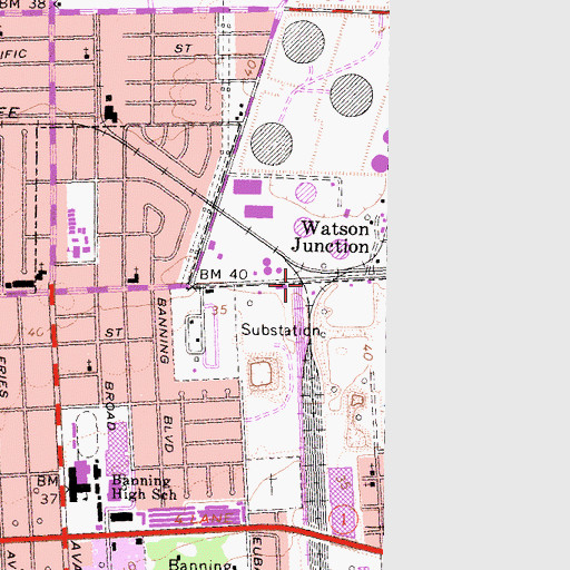 Topographic Map of Watson Junction, CA