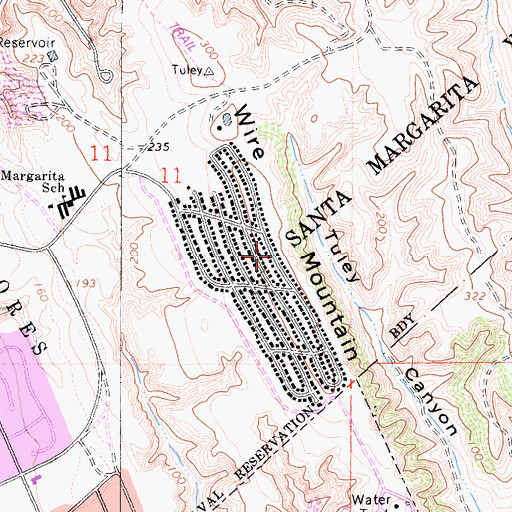 Topographic Map of Wire Mountain, CA