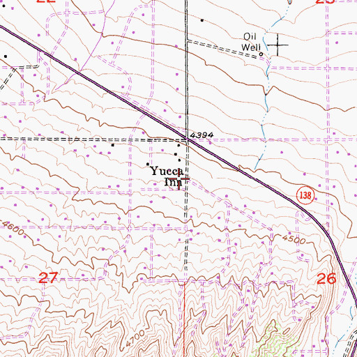 Topographic Map of Yucca Inn, CA