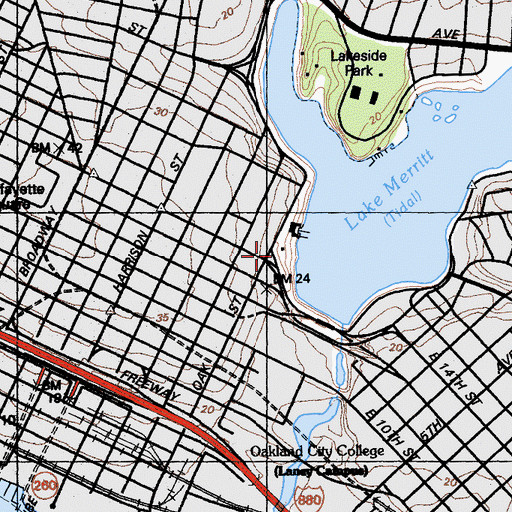 Topographic Map of Camron-Stanford House Museum, CA