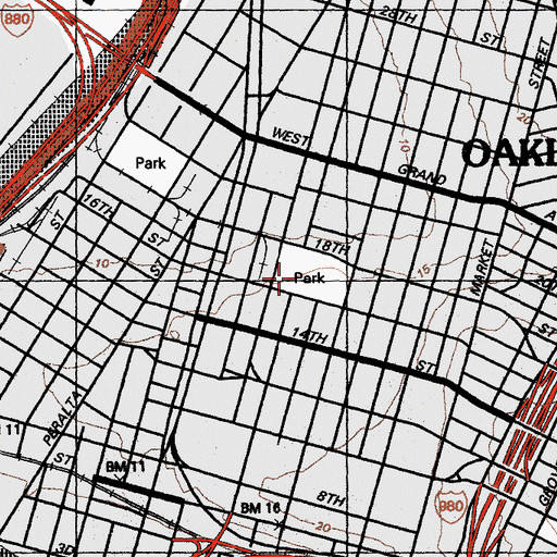 Topographic Map of De Fremery Park, CA
