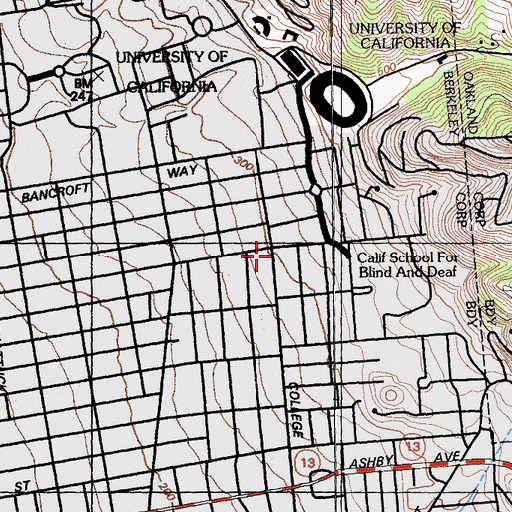 Topographic Map of Newman Center, CA