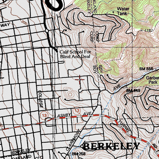 Topographic Map of Randolph School (historical), CA