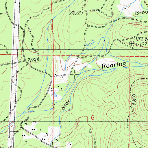 Topographic Map of Browns Creek, CA