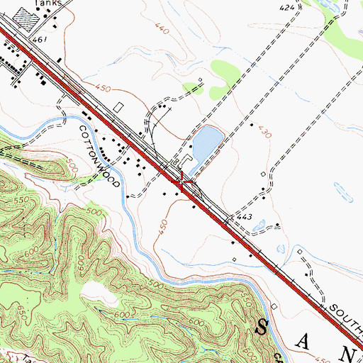 Topographic Map of Latona School (historical), CA