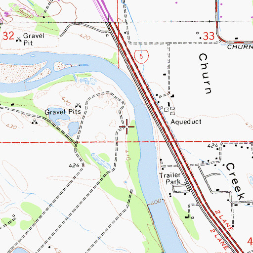 Topographic Map of Middle Stake Fish Weir (historical), CA