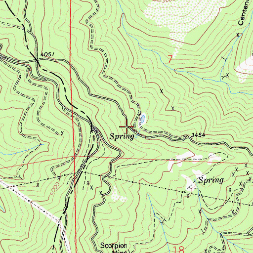 Topographic Map of Niagara Mine, CA