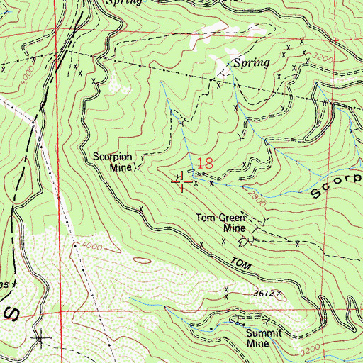 Topographic Map of Niagara Summit Mine, CA