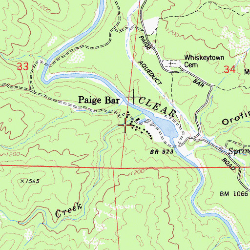 Topographic Map of Paige Bar, CA