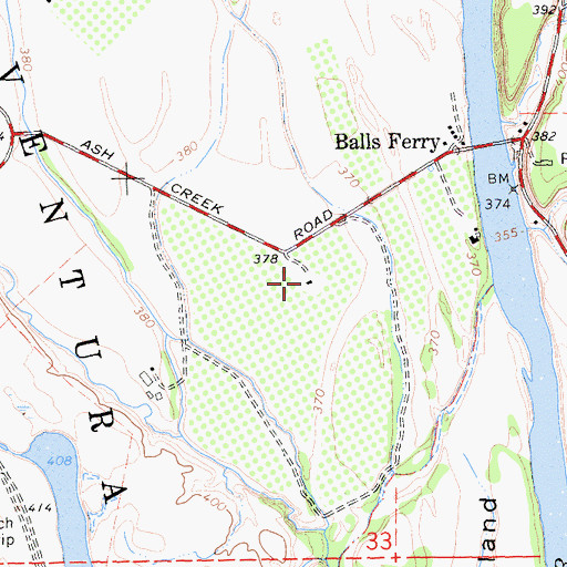 Topographic Map of Rancho Buenaventura, CA