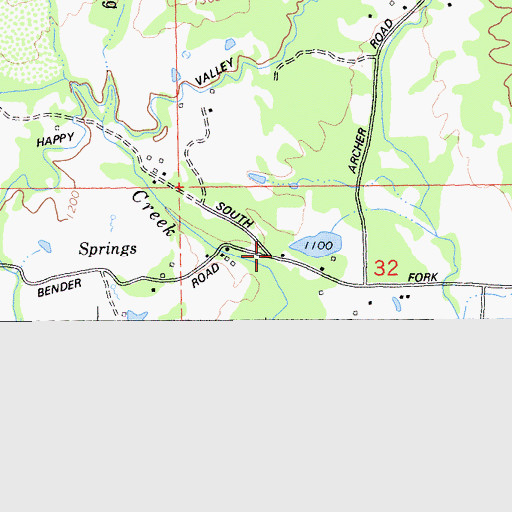 Topographic Map of South Fork School (historical), CA