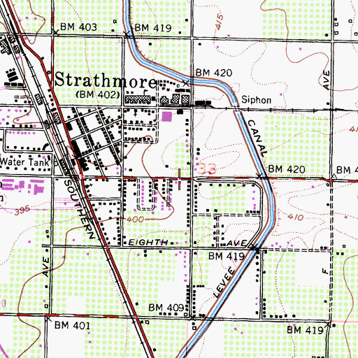 Topographic Map of Abilene, CA