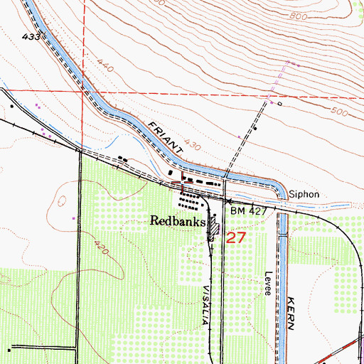 Topographic Map of Colvin Ranch, CA