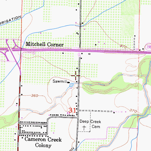 Topographic Map of Deep Creek School (historical), CA