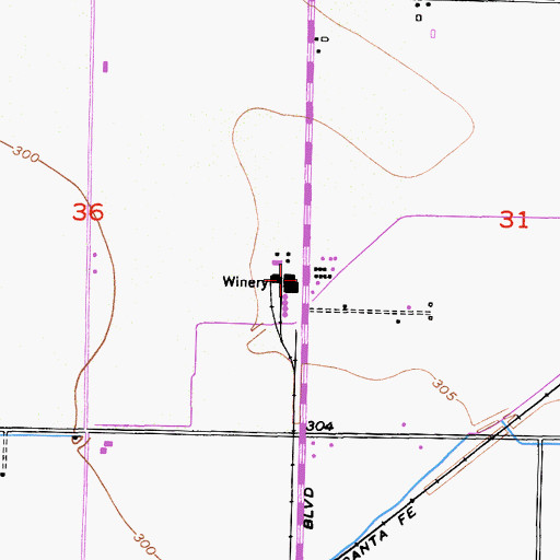 Topographic Map of Elba, CA