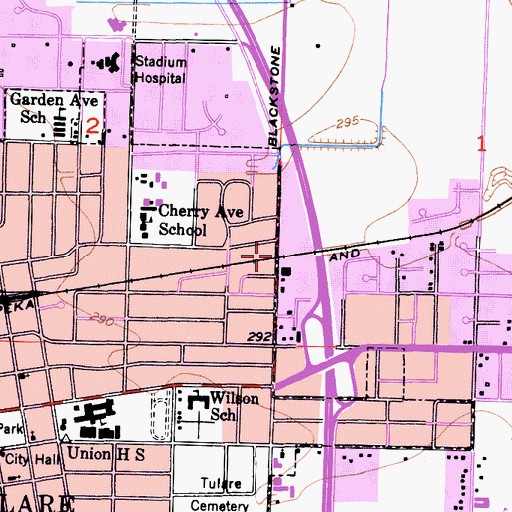 Topographic Map of Imhoff, CA