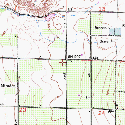 Topographic Map of Lewis Creek School (historical), CA