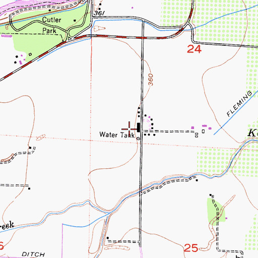 Topographic Map of Mineral King Ranch, CA