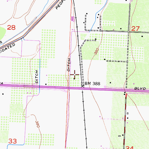 Topographic Map of Musk (historical), CA