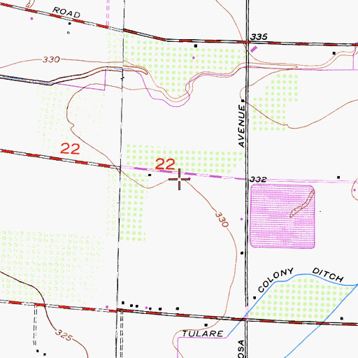 Topographic Map of Nickerson School (historical), CA