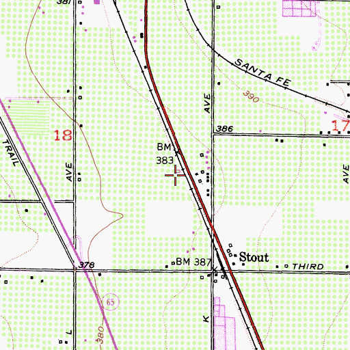 Topographic Map of Worthing (historical), CA