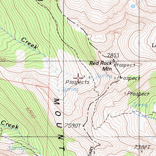 Topographic Map of Gulick Mine, CA