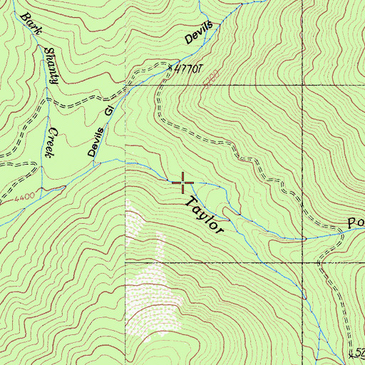 Topographic Map of Poison Canyon, CA