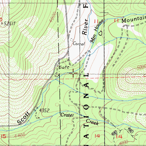 Topographic Map of Schmitt Mill (historical), CA