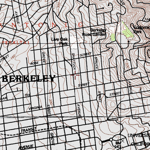 Topographic Map of The Church of Jesus Christ of Latter Day Saints, CA