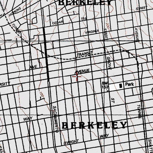 Topographic Map of Church of the Cross (historical), CA