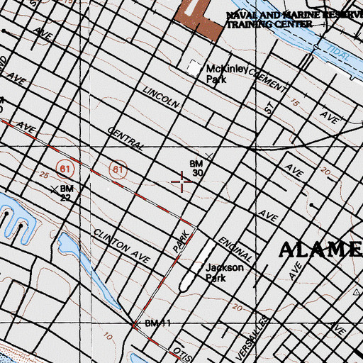 Topographic Map of First Methodist Church, CA