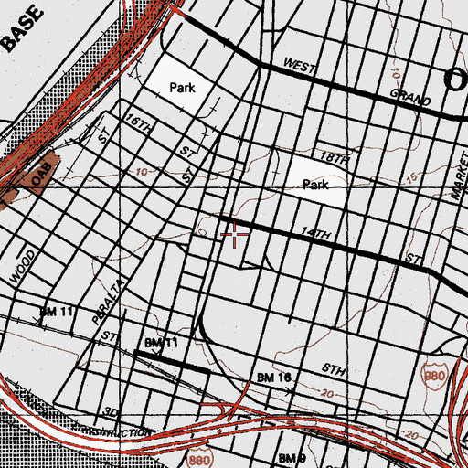 Topographic Map of First Unitarian Church, CA