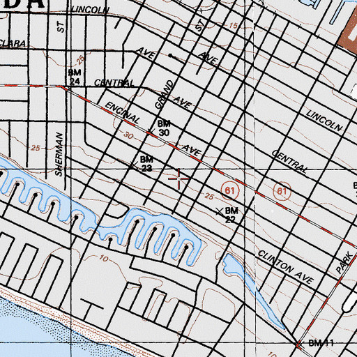 Topographic Map of Saint Josephs Roman Catholic Church, CA