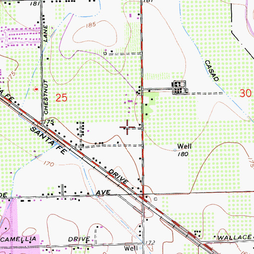 Topographic Map of Arundel School (historical), CA