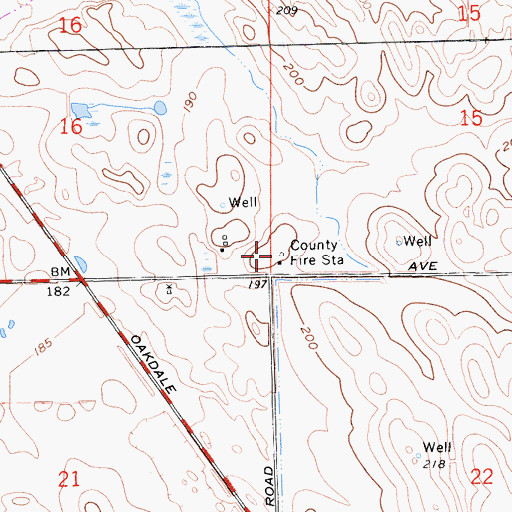 Topographic Map of Barfield School (historical), CA