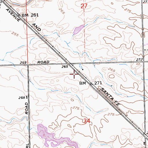 Topographic Map of Dickenson (historical), CA