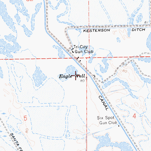 Topographic Map of Eagle Ranch (historical), CA