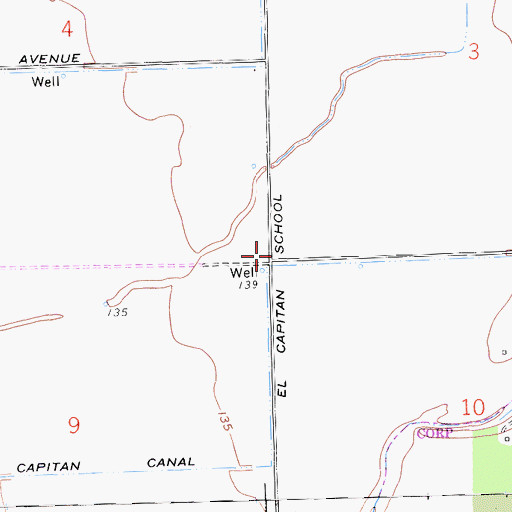 Topographic Map of El Capitan School (historical), CA