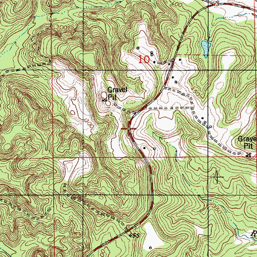 Topographic Map of Indian Springs Post Office (historical), AL