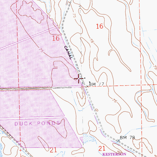Topographic Map of Fremont Ranch (historical), CA
