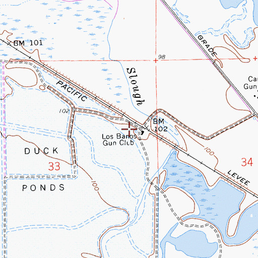 Topographic Map of Gadwall (historical), CA
