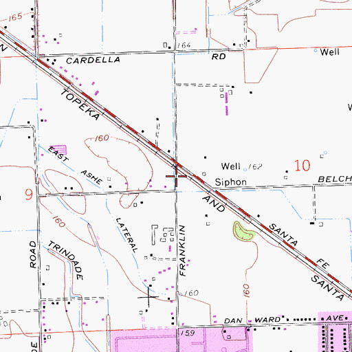 Topographic Map of Hoff (historical), CA