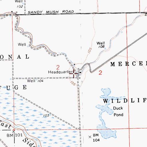 Topographic Map of Hogland Ranch, CA